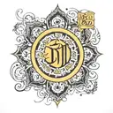 jainism inspired calligraphy   tattoo design idea