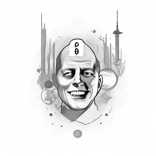 a design including the number 649 and the letters JFK tattoo design idea