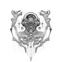 Your tattoo will depict a partially open and exposed bionic arm, revealing a world of intricate technology beneath the s tattoo design idea