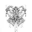 Your tattoo will depict a partially open and exposed bionic arm, revealing a world of intricate technology beneath the s tattoo design idea