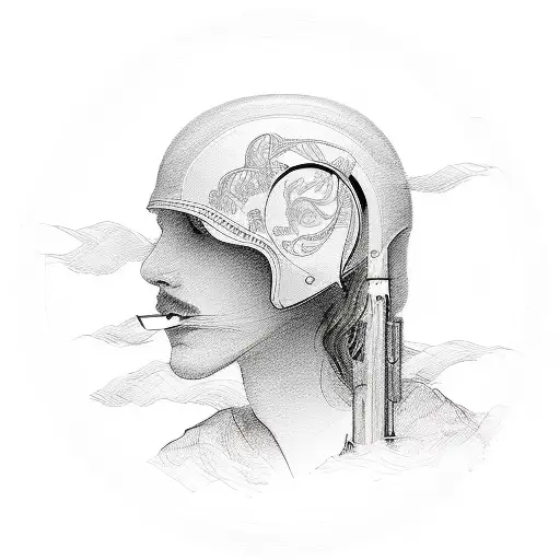 the words "silence me still me" in cursive in an acoustic guitar tattoo design idea