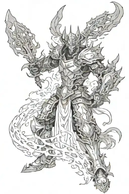 Midra Lord of Frenzied Flame first phase  tattoo design idea