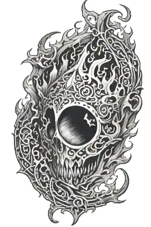 Midra Lord of Frenzied Flame Elden Ring tattoo design idea
