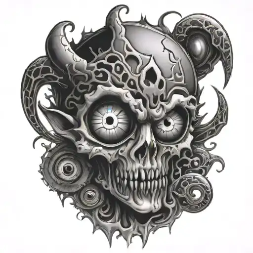 aggrogoth  three eyes tattoo design idea