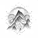 Rtanj mountain in Serbia tattoo design idea
