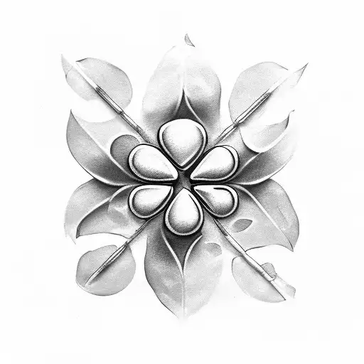 4 leaf clover tattoo design idea