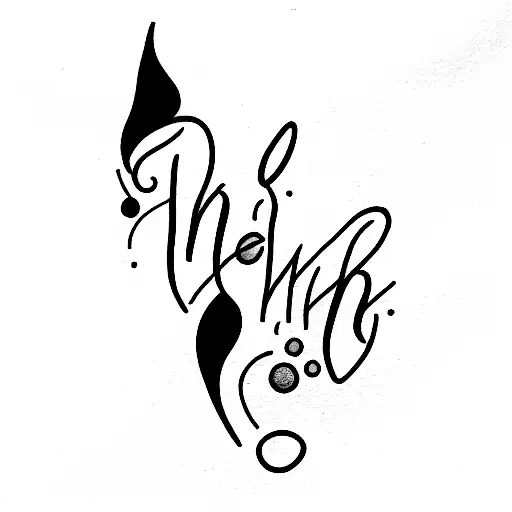 the names Danielle, Theo, and Sloane  tattoo design idea