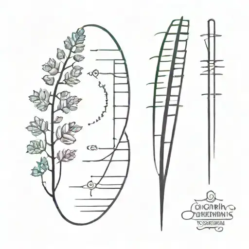 ogham writing tattoo design idea