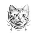 cat memorial  tattoo design idea