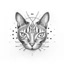 cat memorial  tattoo design idea