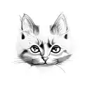 cat memorial  tattoo design idea