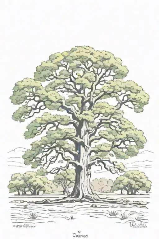 treaty oak revival  tattoo design idea