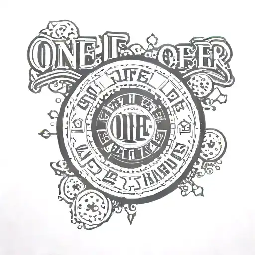 A poker chip with a clock face and the words 'One life one change poker' tattoo design idea