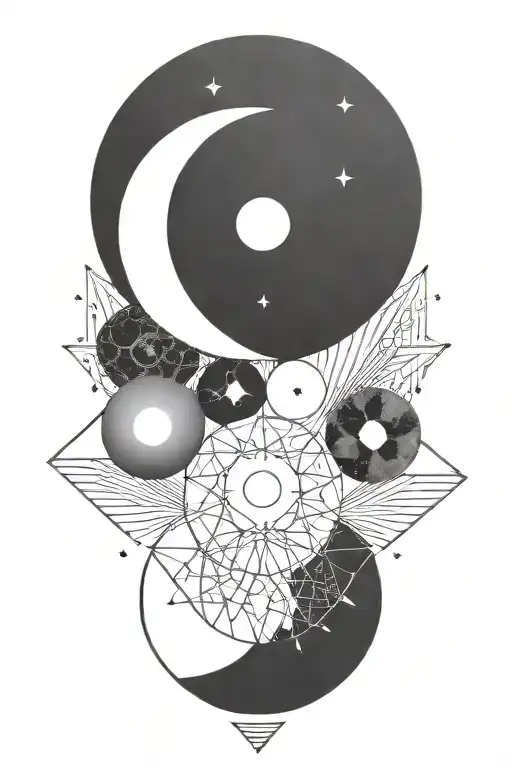 moon phases tattoo design idea