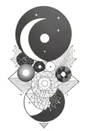 moon phases tattoo design idea