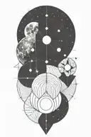 moon phases tattoo design idea