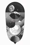 moon phases tattoo design idea