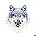wolf with teeth about to bige tattoo design idea