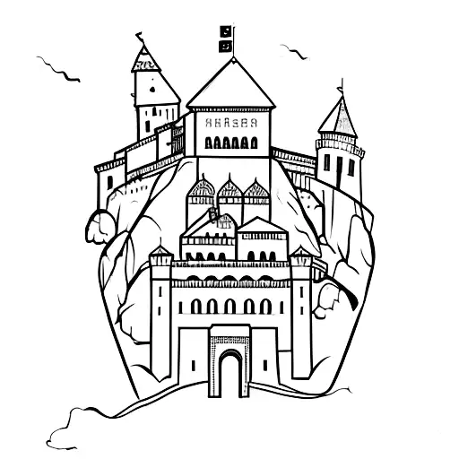trsat castle in rijeka croatia tattoo design idea
