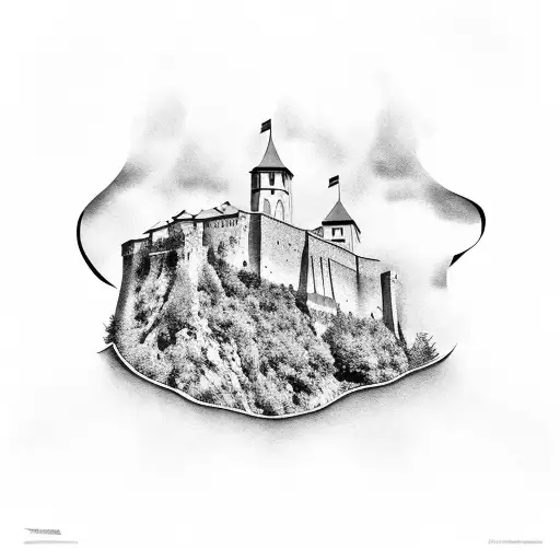 trsat castle in rijeka croatia tattoo design idea