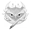 korok with kea tattoo design idea