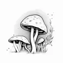 sexy mushroom head lady full body  tattoo design idea