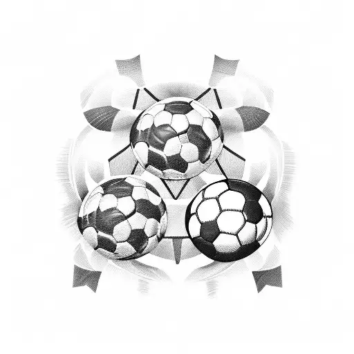 A family portrait with each member wearing their favorite soccer team's jersey tattoo design idea