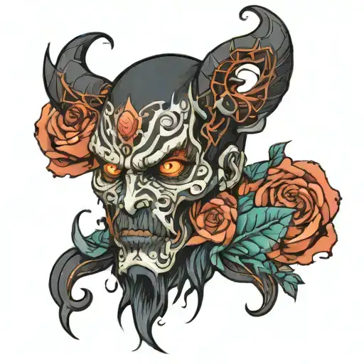 dark Dominic face   tattoo design idea