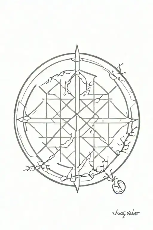 vegvisir Rune design tattoo design idea