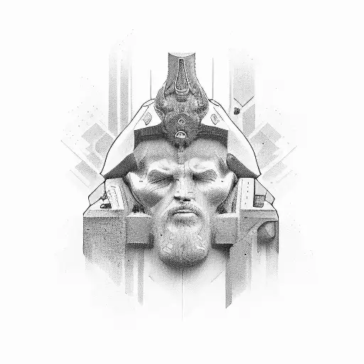 davi statue tattoo design idea