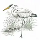 heron tattoo design idea