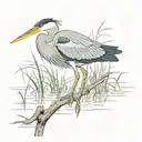 heron tattoo design idea