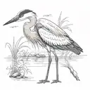 heron tattoo design idea