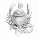 nautilus shell tattoo design idea