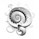 nautilus shell tattoo design idea