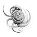 nautilus shell tattoo design idea