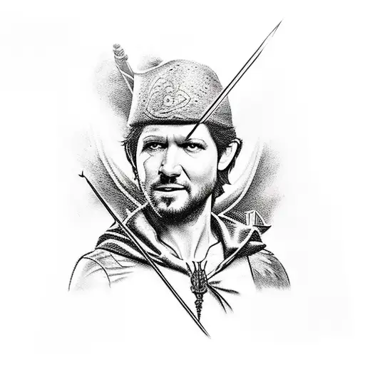 robin hood tattoo design idea
