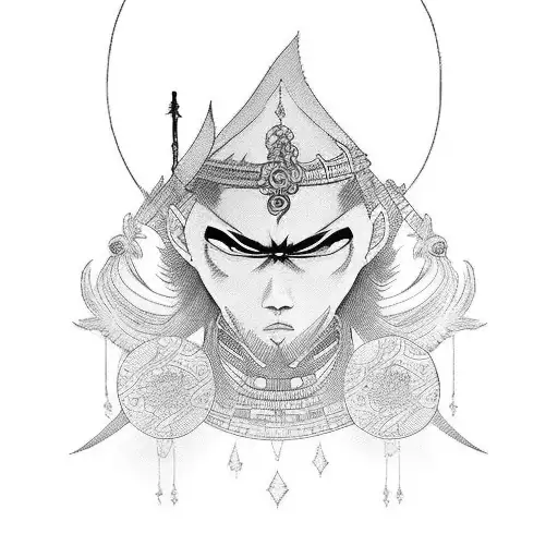 sukuna and dominion expansion tattoo design idea