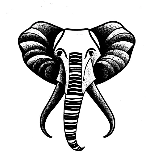 Elephant tattoo design idea