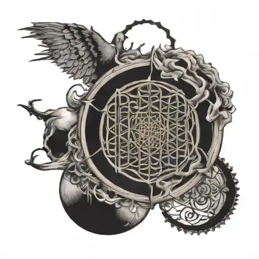 bring me the horizon sempiternal logo with song lyrics tattoo design idea
