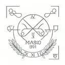 signature, roman numeral tattoo design idea