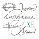 signature, roman numeral tattoo design idea