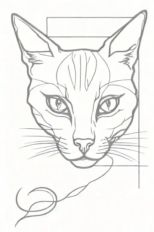 schrodinger cat tattoo design idea