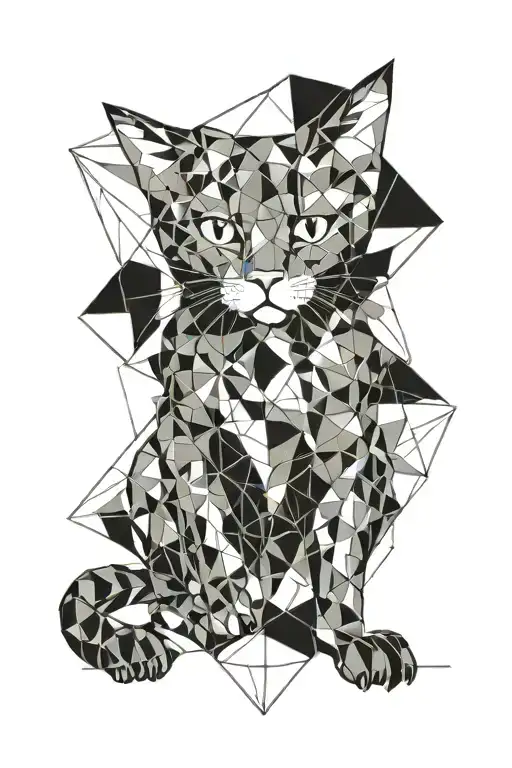 schrodinger cat tattoo design idea