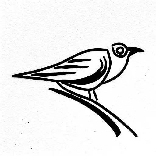 hornero bird on a branch with family tattoo design idea