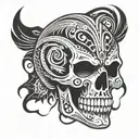 skull tattoo design idea