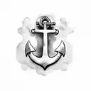 anchor with cross top tattoo design idea