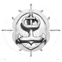 anchor with cross top tattoo design idea