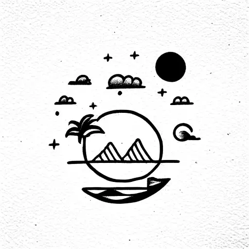 summer vibes tattoo design idea