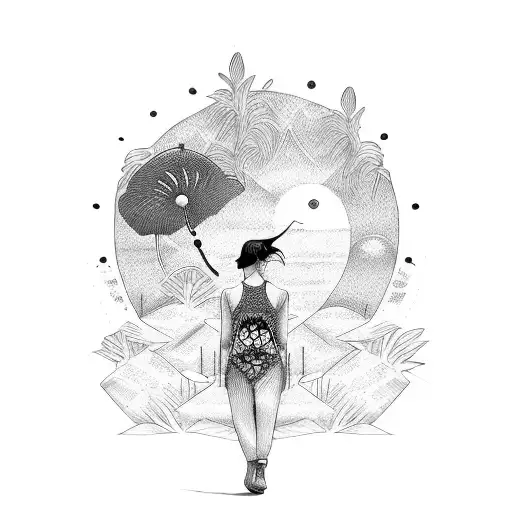 summer vibes tattoo design idea